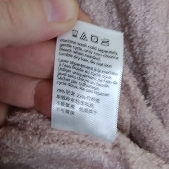 Barefoot Dreams CozyChic Lite Blush Pink Ribbed Knit Shrug Cardigan Sweater 2X - Picture 7 of 7